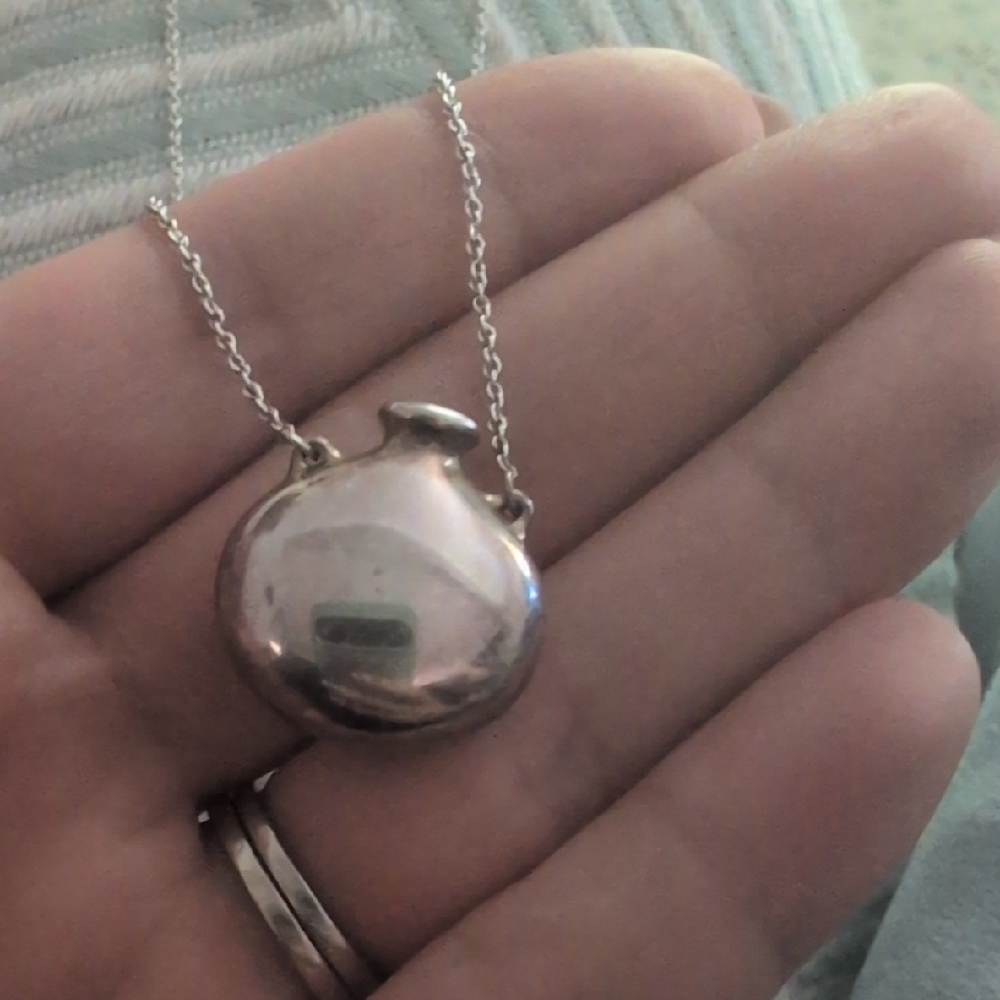 Tiffany & Co. Silver Necklace with Spherical Pendant